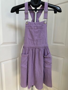 NWT Arket Girl’s Lilac Dungaree Overall Dress  in Size 9-10Y